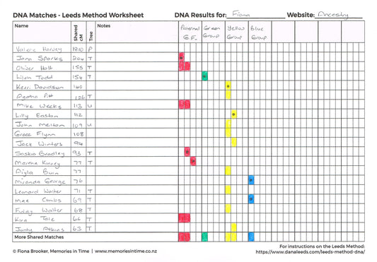 DNA Match - Leeds Method