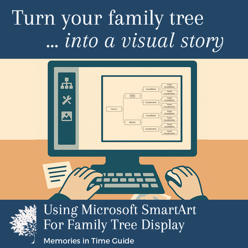 Using Microsoft SmartArt for Family Tree Display