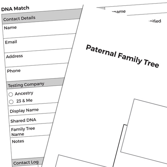 DNA Match Chart - Downloadable