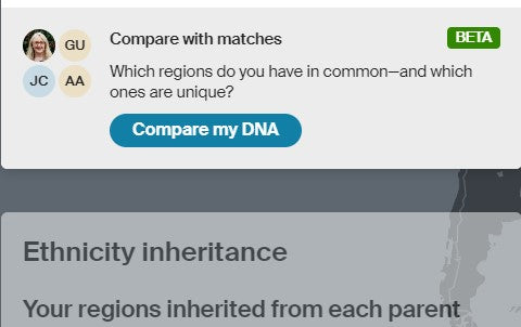 Ancestry DNA Compare