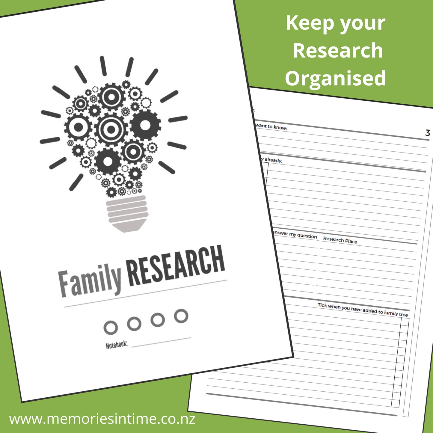 Family Research Notebook (Downloadable PDF)