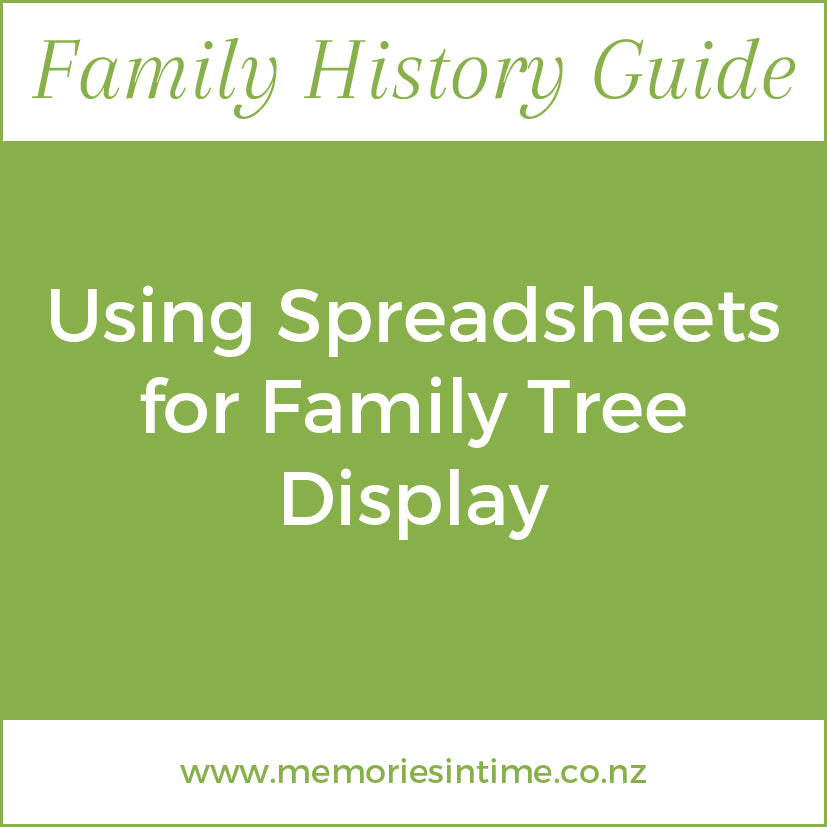 Using Spreadsheets for Family Tree Display