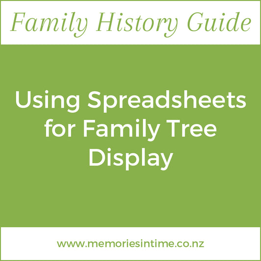 Using Spreadsheets for Family Tree Display