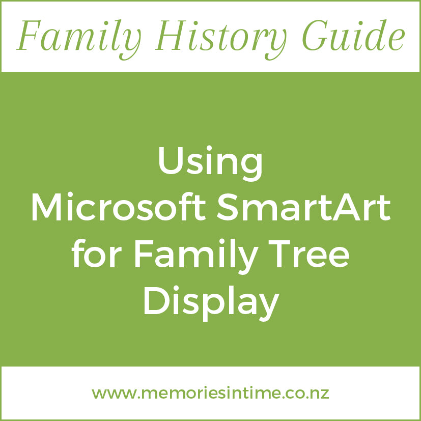 Using Microsoft SmartArt for Family Tree Display